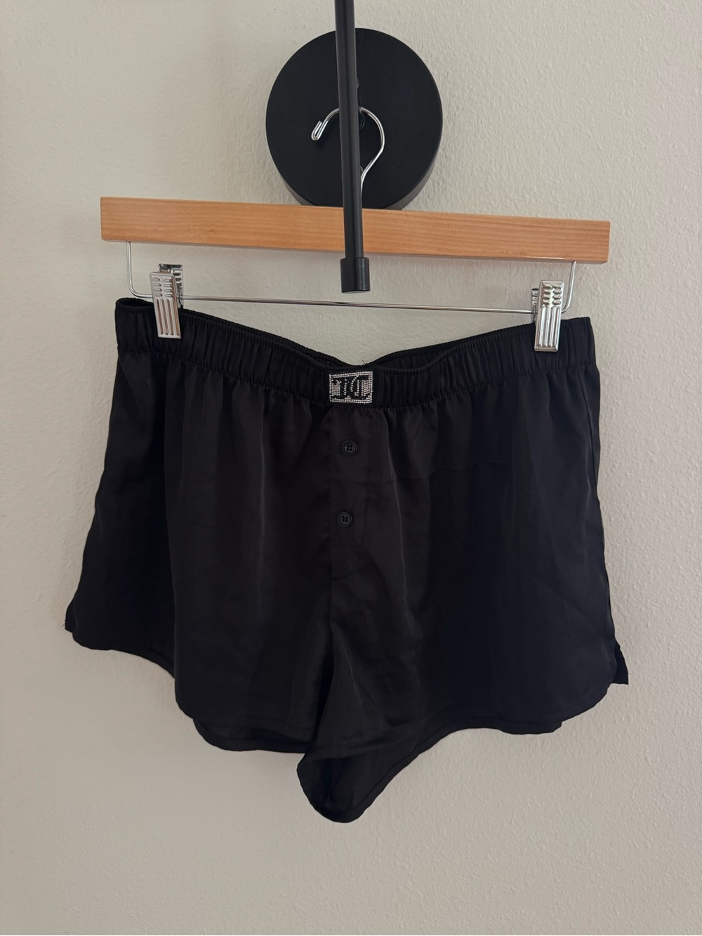 Juicy couture black Satin Boxer Sleep Shorts